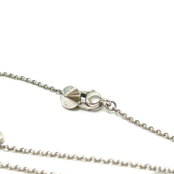 GUCCI Blue Topaz Heart chain long Necklace SV925 Silver - Picture 9 of 10